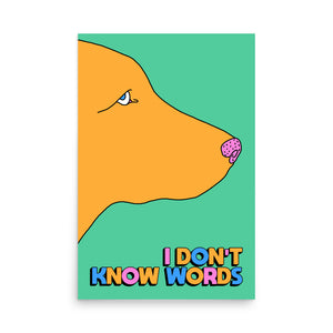 I Don't Know Words Poster