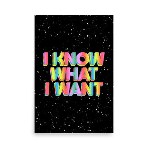 I Know What I Want Poster