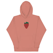 Load image into Gallery viewer, Luscious Strawberry Embroidered Unisex Hoodie
