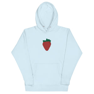 Luscious Strawberry Embroidered Unisex Hoodie