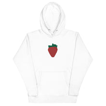 Load image into Gallery viewer, Luscious Strawberry Embroidered Unisex Hoodie
